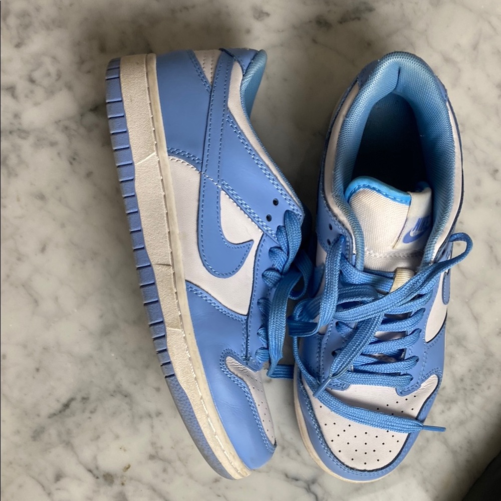 Nike Blue and White Dunk Sneakers Classic Design - Picture 2 of 8